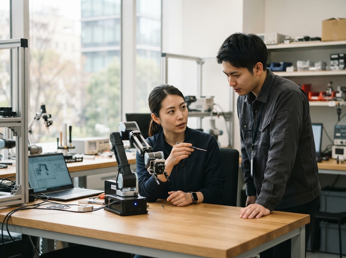 ROBOPROの運用チームがデータを確認している様子